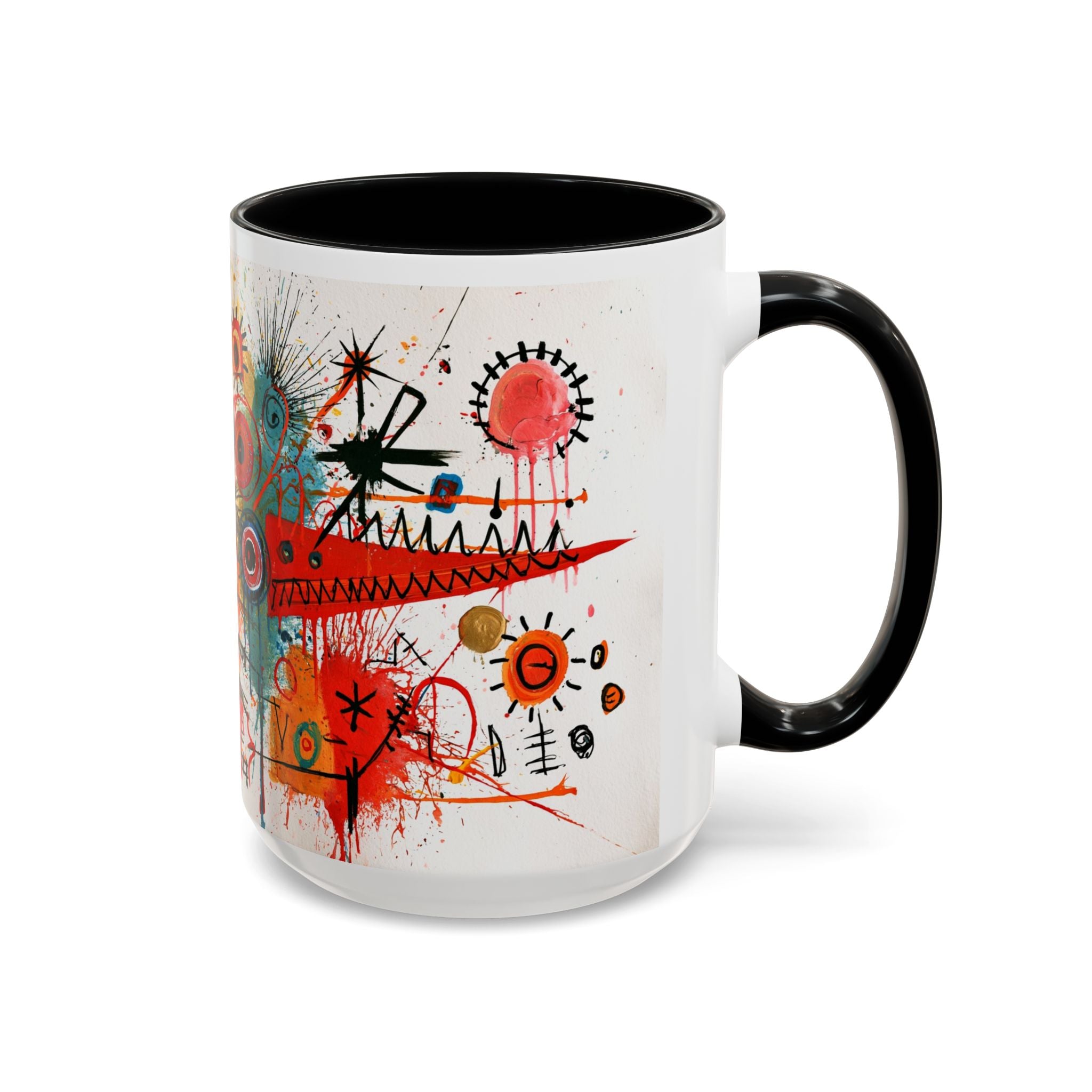 Abstract Monster Art Coffee Mug — Colorful Graffiti-Style Accent Mug (11/15oz)