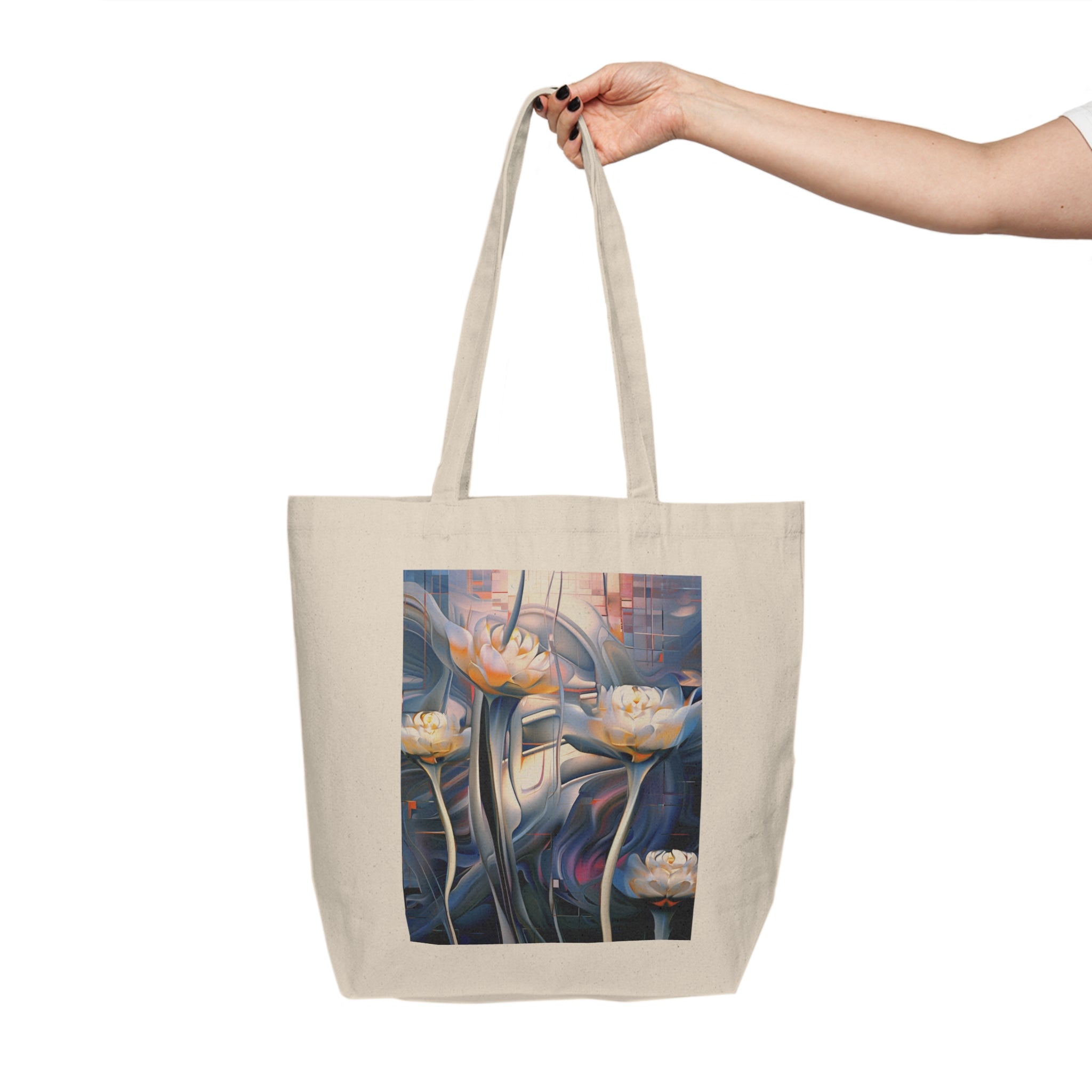 Canvas Tote Bag — Dreamy Water Lily Art Print Tote