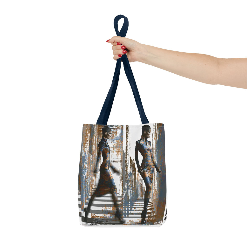 Fashion Photo Art Tote Bag — Stylish Urban Model Print AOP