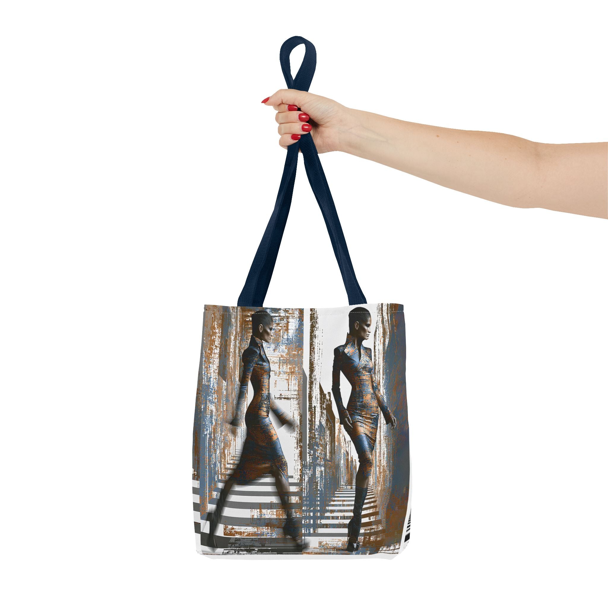 Fashion Photo Art Tote Bag — Stylish Urban Model Print AOP
