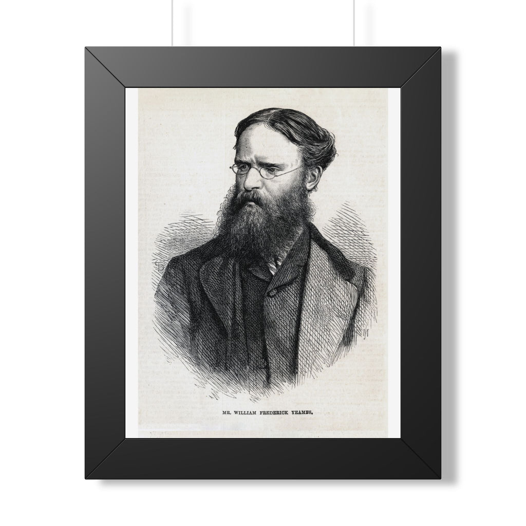 Framed Poster — Vintage 19th-Century Engraved Portrait Print