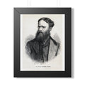 Framed Poster — Vintage 19th-Century Engraved Portrait Print