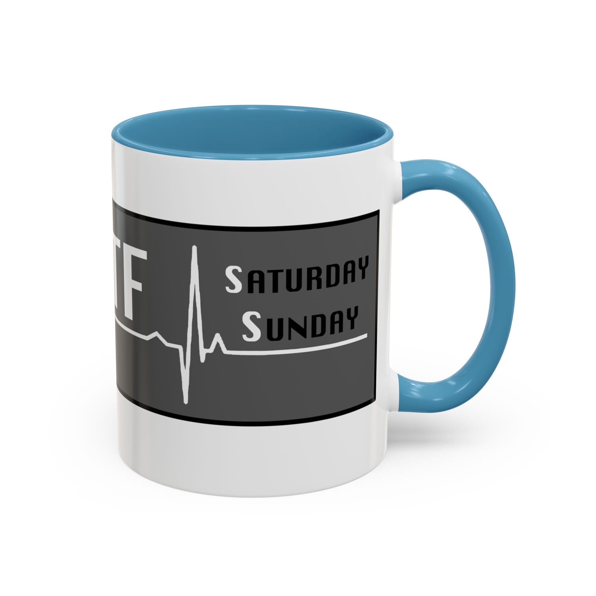 Coffee Mug — WTF (Weekend Heartbeat) Funny Weekend Nurse Gift