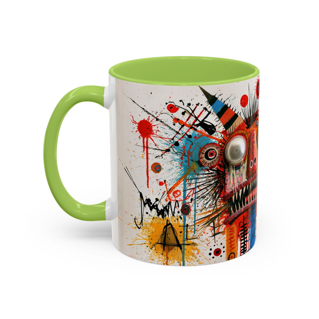 Abstract Monster Art Coffee Mug — Colorful Graffiti-Style Accent Mug (11/15oz)