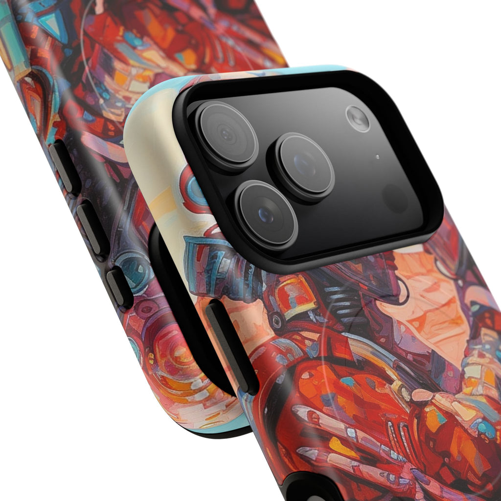 Phone Case — Colorful Futuristic Astronauts Magnetic Tough Case