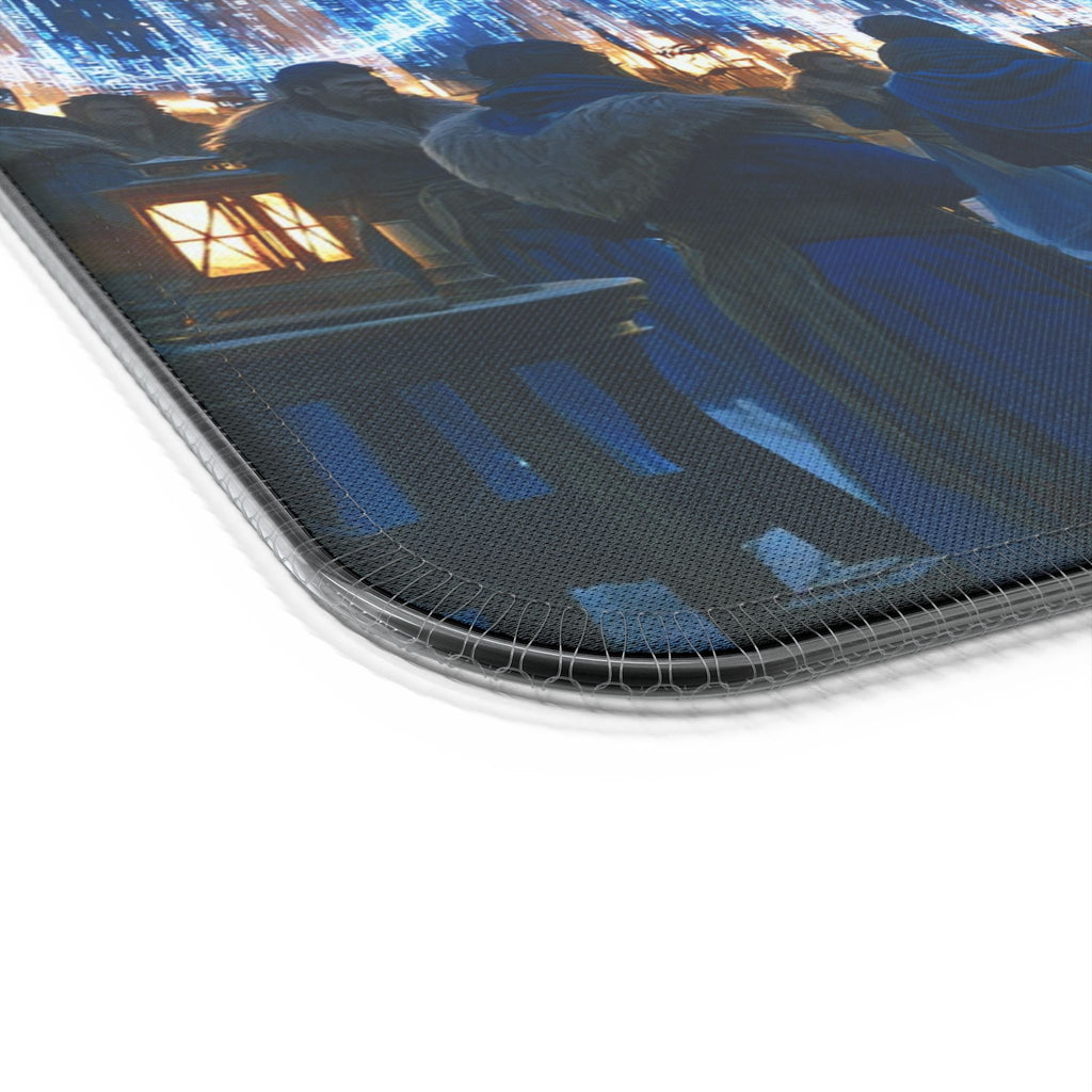LED RGB Wireless Charging Gaming Mouse Pad — Water Fountain Nightscape Design