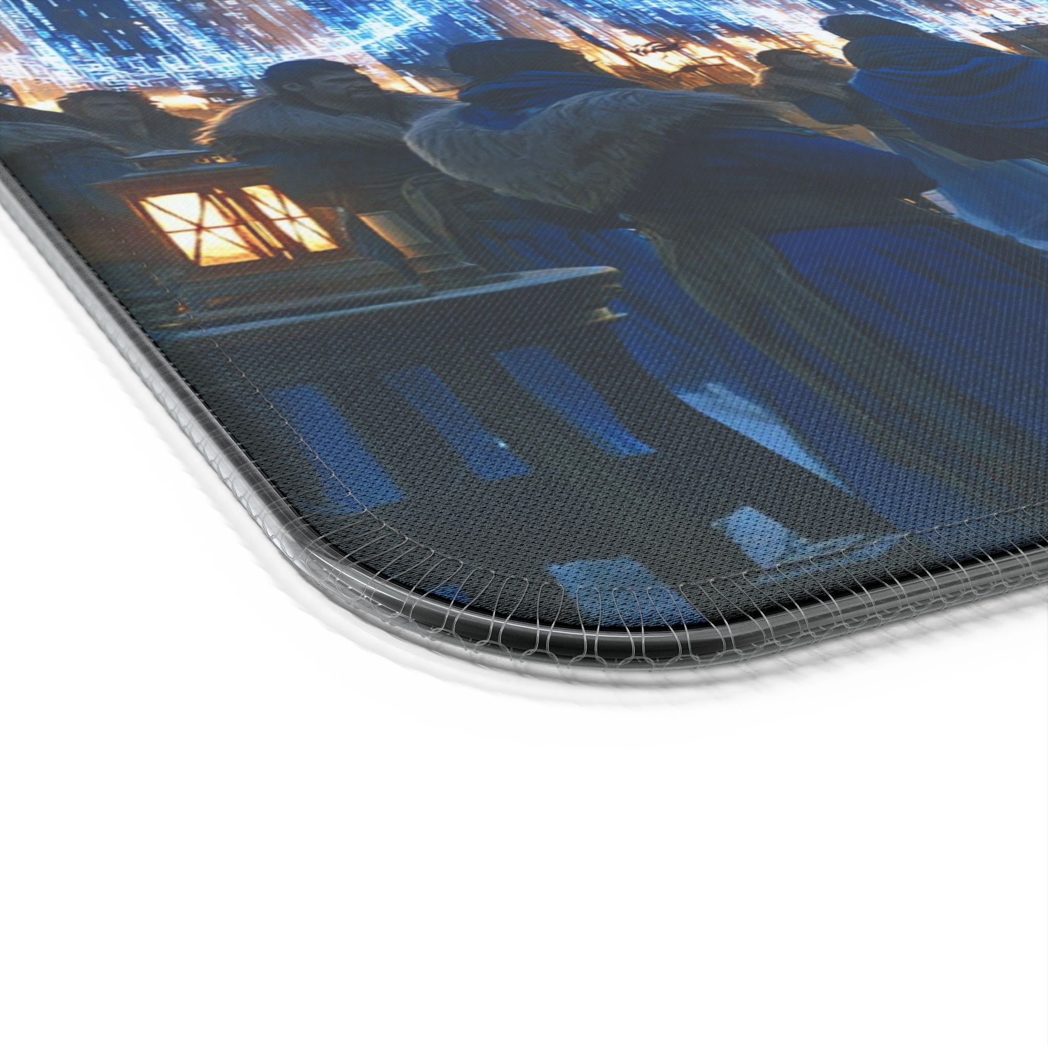 LED RGB Wireless Charging Gaming Mouse Pad — Water Fountain Nightscape Design
