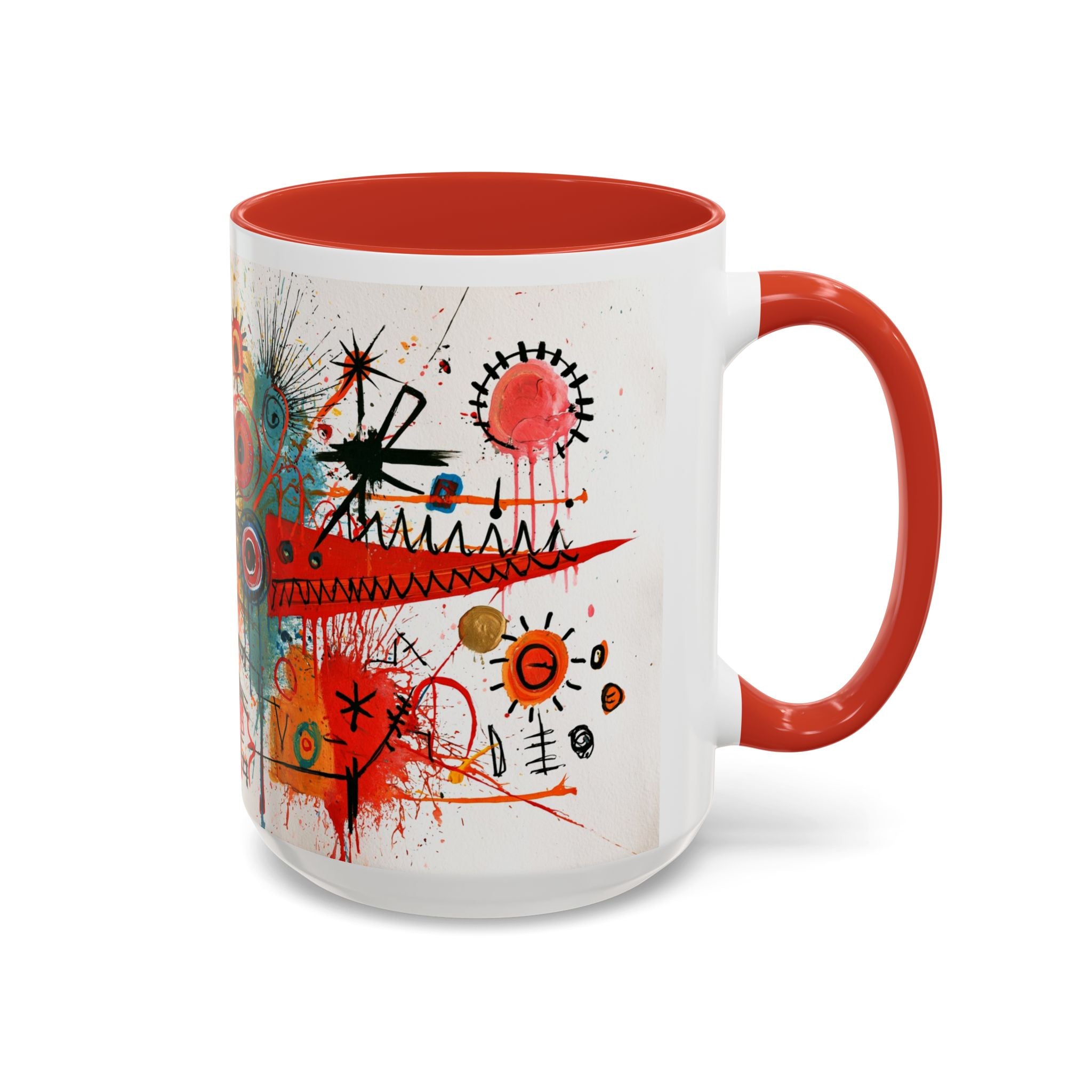 Abstract Monster Art Coffee Mug — Colorful Graffiti-Style Accent Mug (11/15oz)