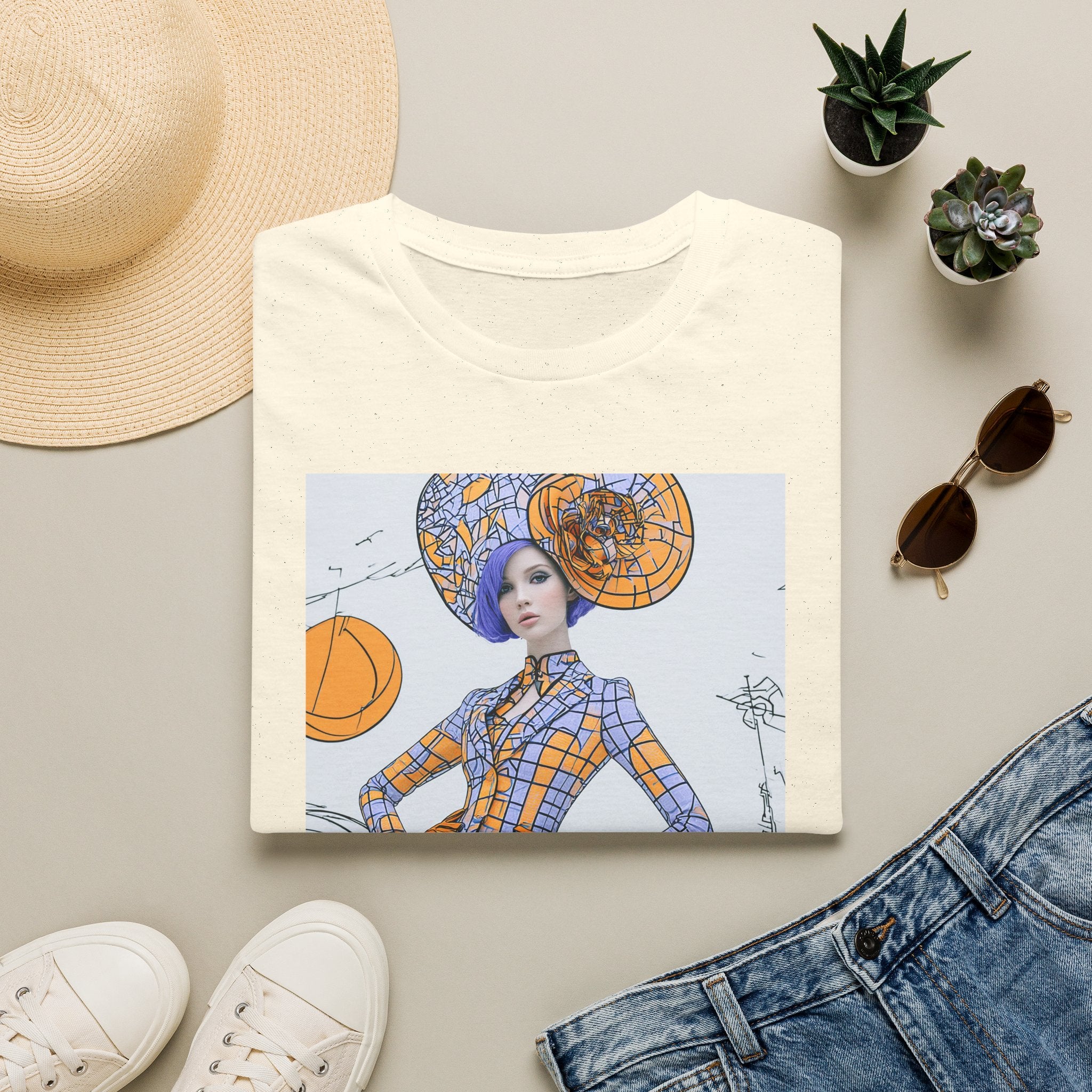 Art Nouveau Pumpkin Fashion T‑Shirt — Stylish Halloween Costume Tee