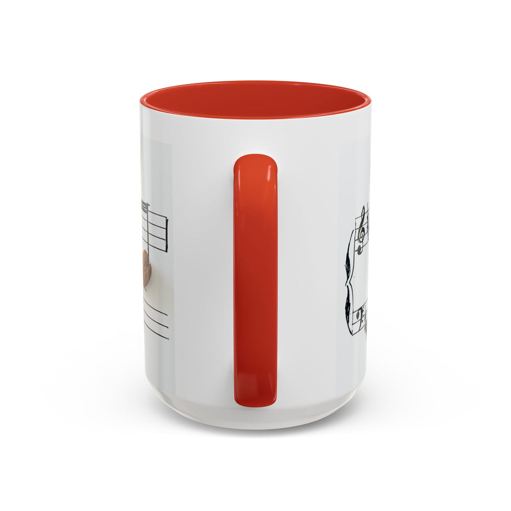 Coffee Lover Music Mug — "Love Coffee" Musical Notes Accent Mug (11/15 oz)