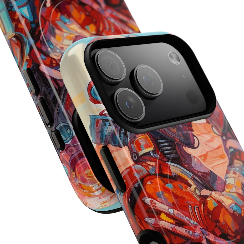 Phone Case — Colorful Futuristic Astronauts Magnetic Tough Case