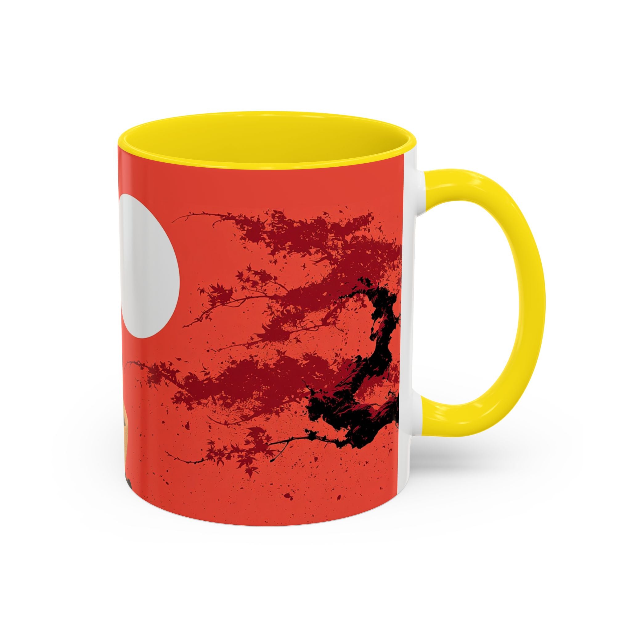 Red Coffee Mug - "Yeah, yeah, yeah ... First Coffee" Vintage Steam Design (11/15oz)