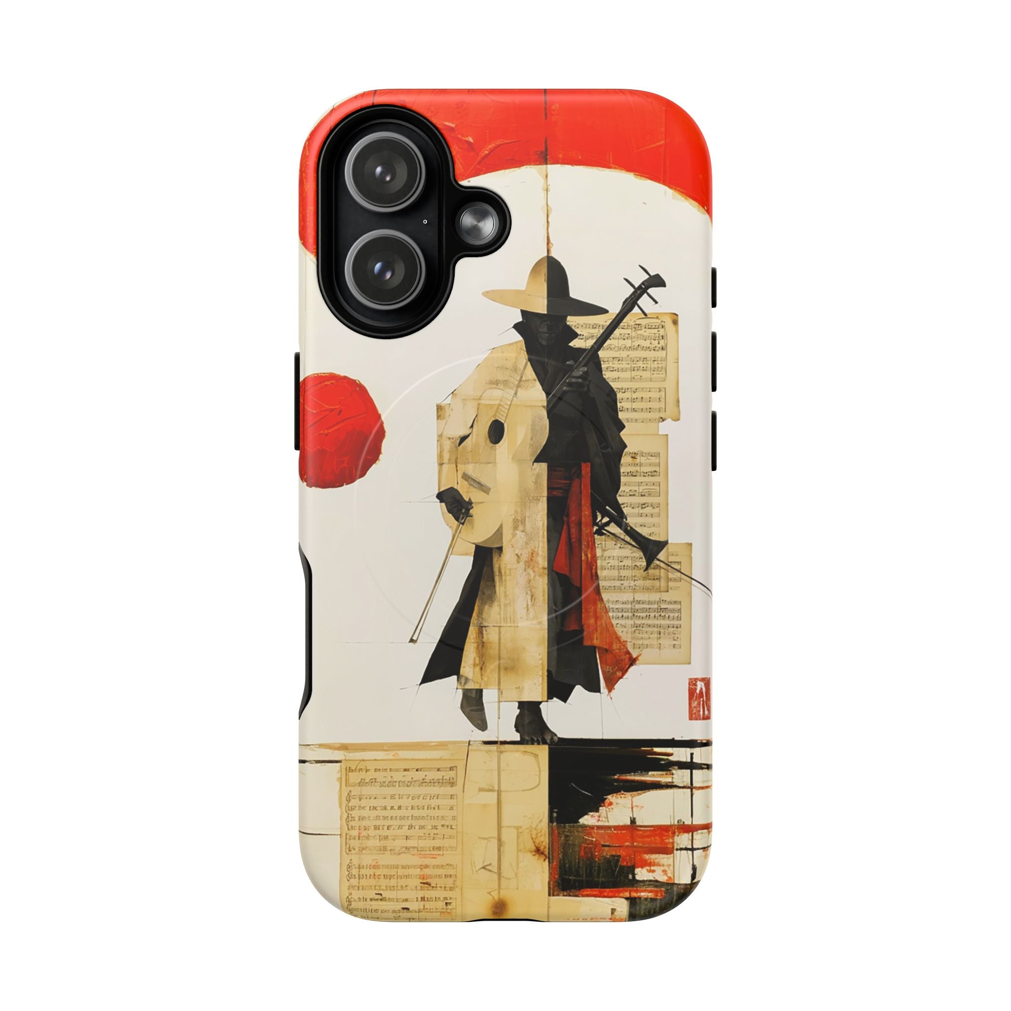 Samurai Shadow Tough Magnetic Phone Case — Japanese Ink Art Design