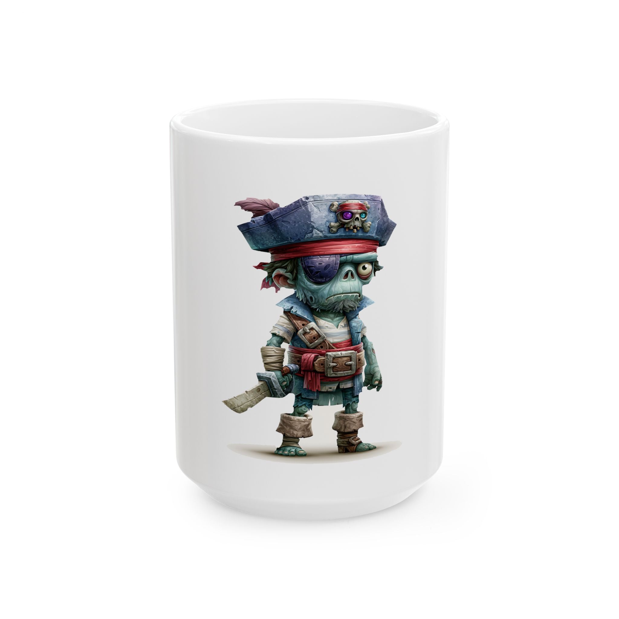 Zombie Pirate Mug — Cute Undead Pirate Coffee Cup (11oz & 15oz)