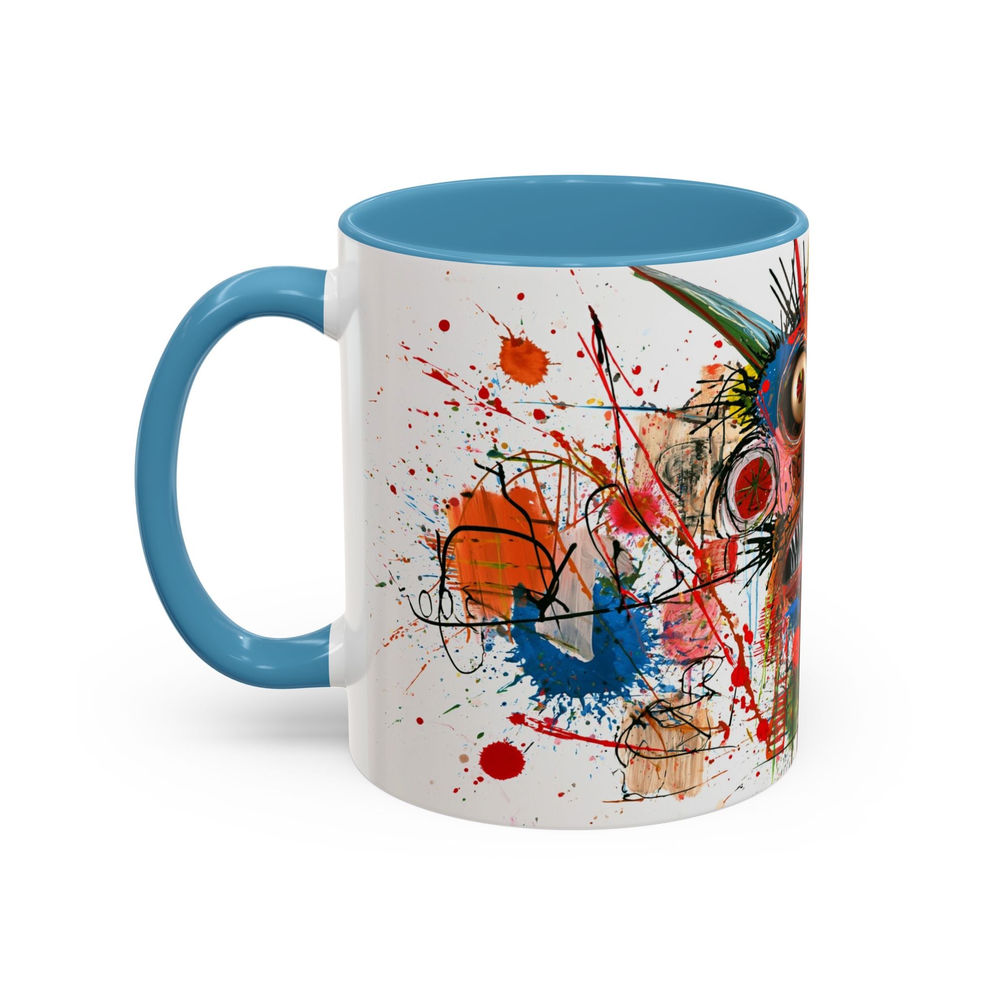 Colorful Abstract Monster Coffee Mug — Vibrant Art Accent Mug (11/15 oz)