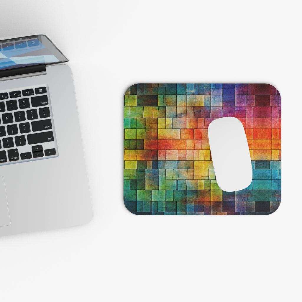 Colorful Mosaic Mouse Pad — Vibrant Geometric Desk Mat for Home & Office