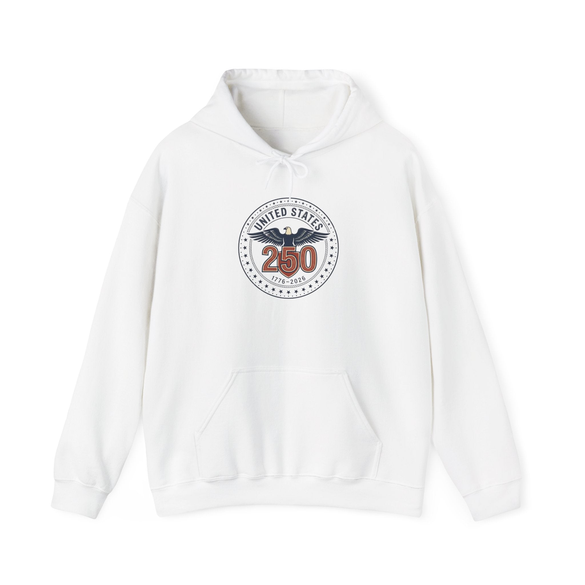 250 Years Patriotic Seal Hoodie | 4th of July Anniversary, USA Bicentennial Style
