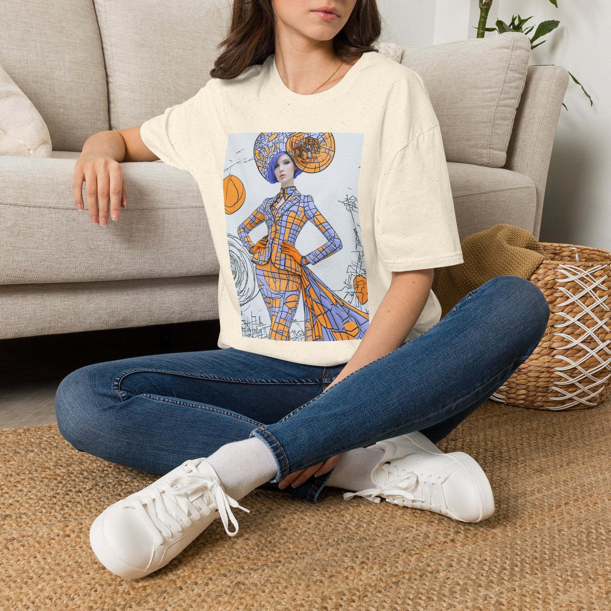 Art Nouveau Pumpkin Fashion T‑Shirt — Stylish Halloween Costume Tee