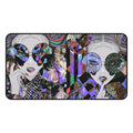 Psychedelic Pop Art Desk Mat — Retro Twin Sunglasses Illustration