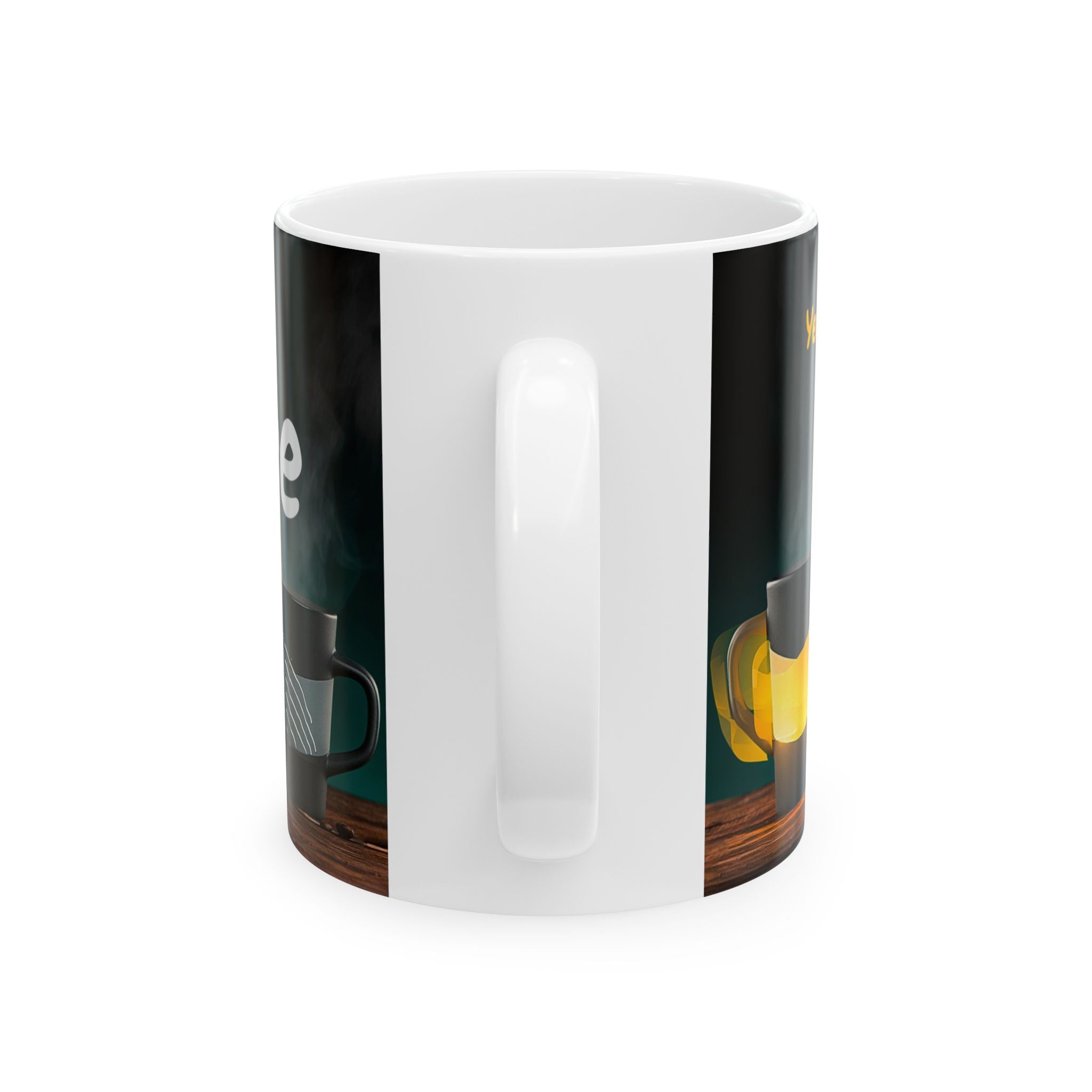 Coffee Mug — “Yeah, yeah, yeah...But First, Coffee” Ceramic Cup (11oz & 15oz)