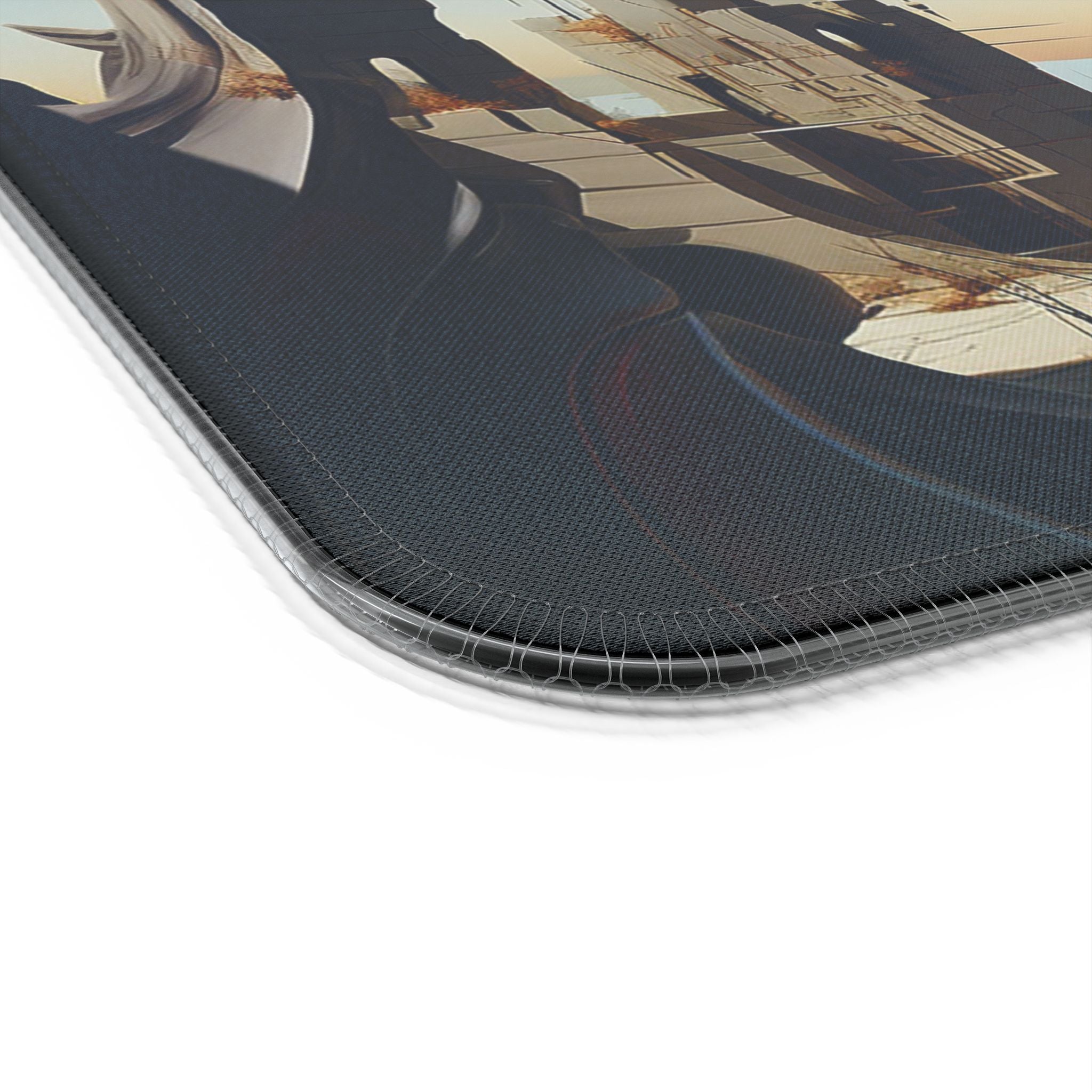 LED Gaming Mouse Pad with Wireless Charging — Surreal Sci‑Fi Desk Mat