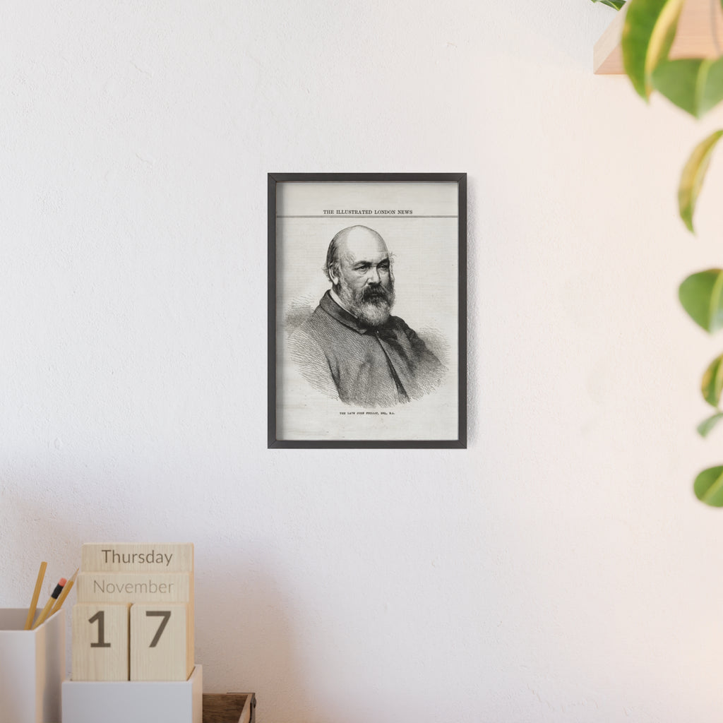 The Late John Phillip, Esq. Framed Vintage Portrait Print — Illustrated London News Gentleman Poster