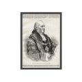 The Right Hon.Thomas Gabriel, the New Lord Mayor of London. Vintage Illustrated Statesman Poster with Black Wooden Frame