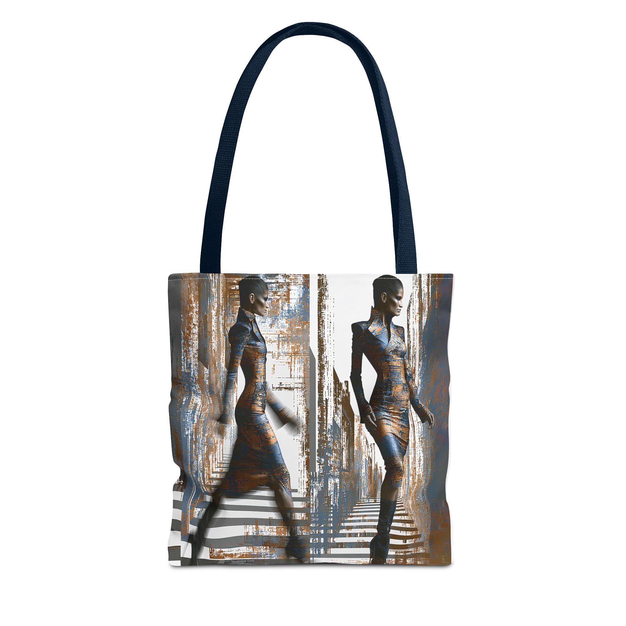 Fashion Photo Art Tote Bag — Stylish Urban Model Print AOP