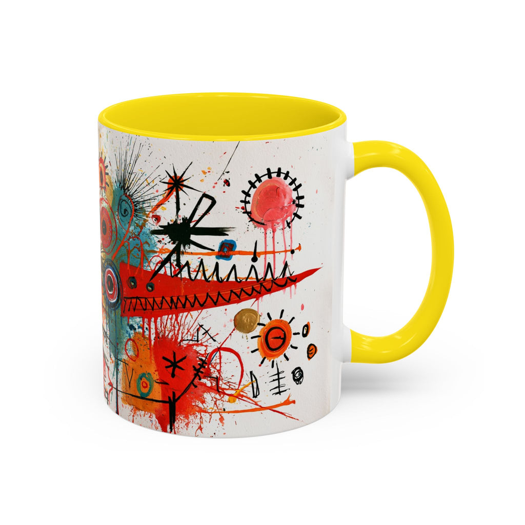 Abstract Monster Art Coffee Mug — Colorful Graffiti-Style Accent Mug (11/15oz)