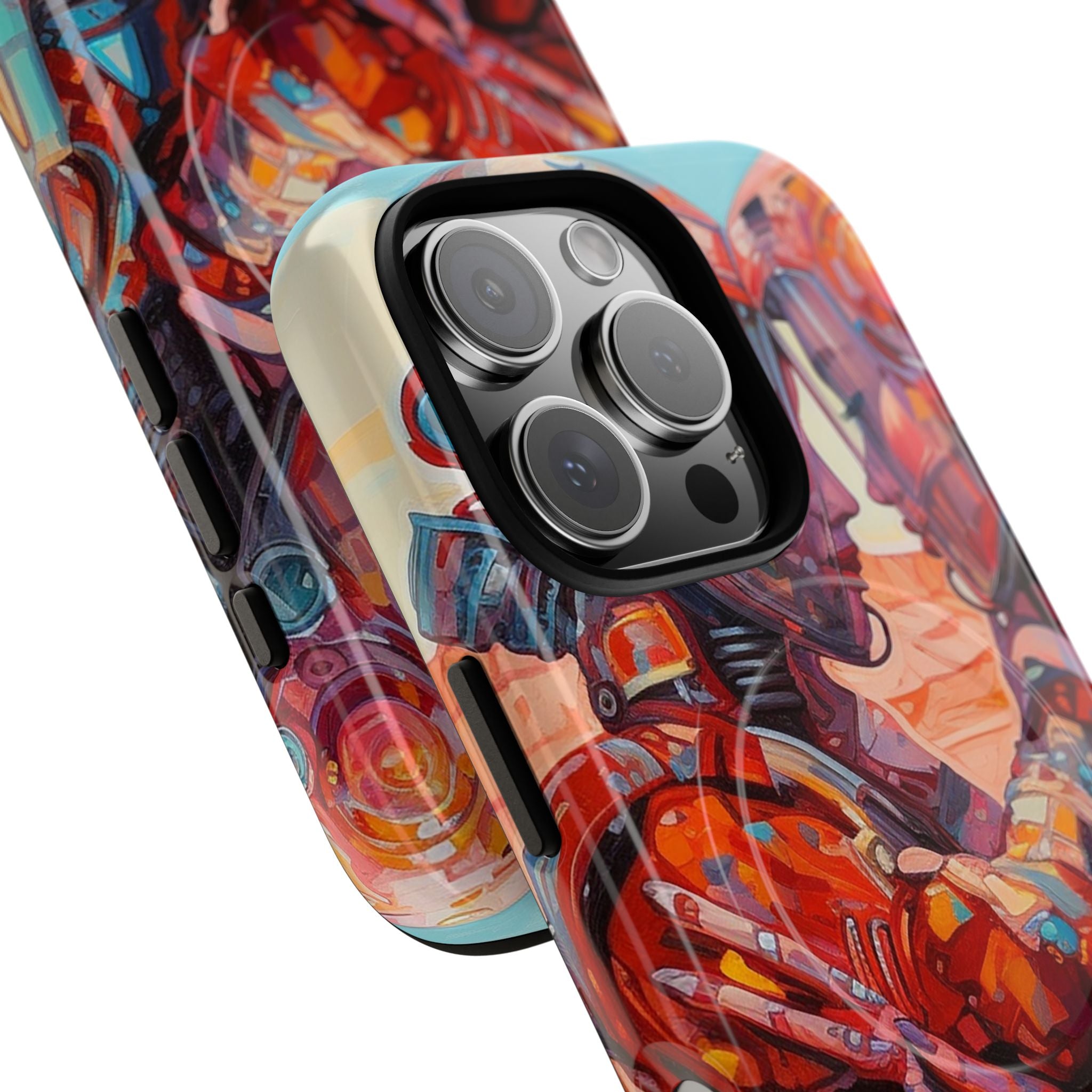 Phone Case — Colorful Futuristic Astronauts Magnetic Tough Case
