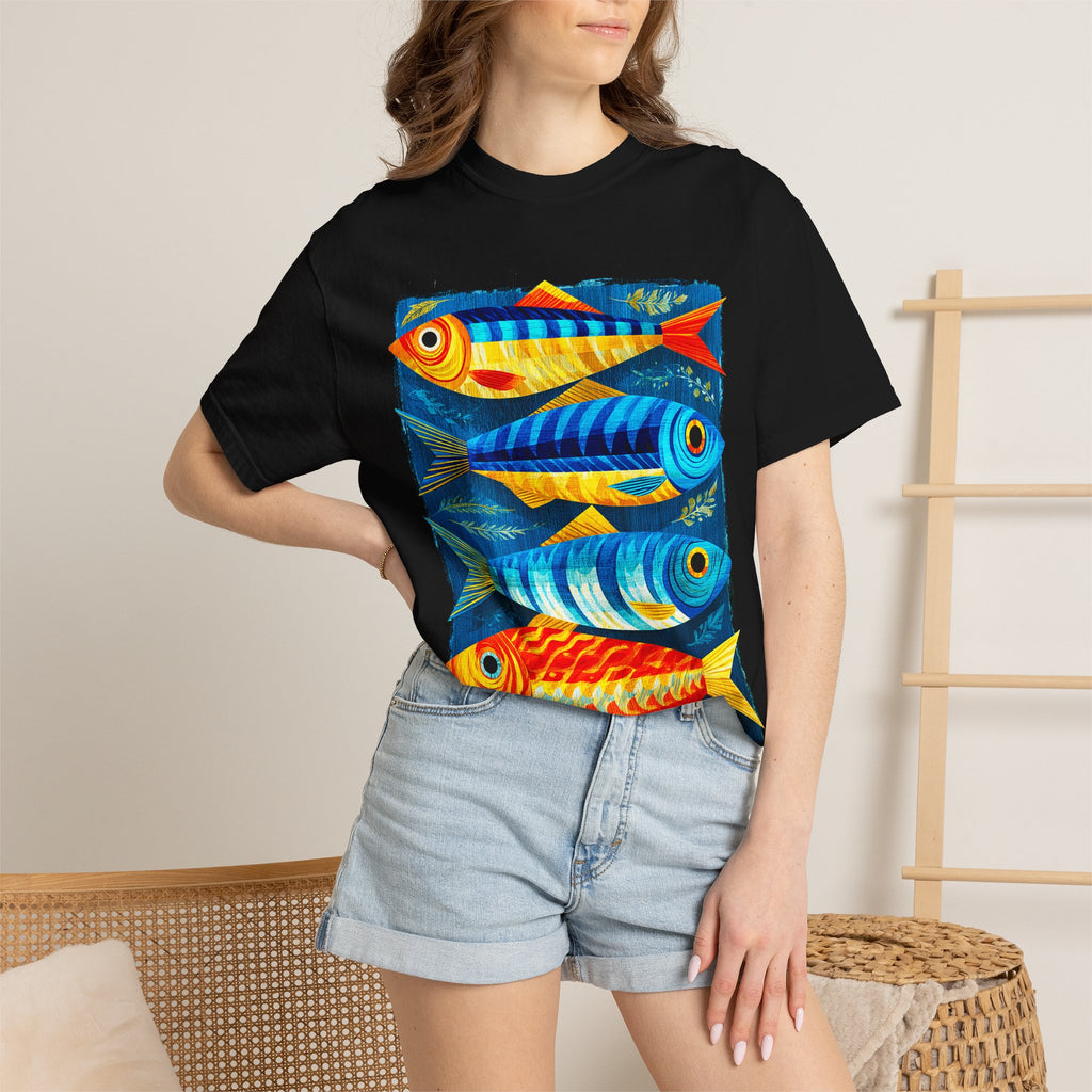 T-Shirt — Colorful Tropical Fish Graphic Tee