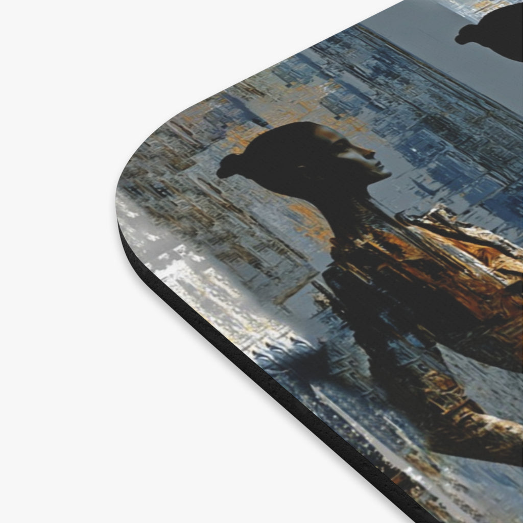 Abstract Ballet Dancers Rectangle Mouse Pad — Modern Artistic Figurative Desk Mat