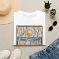 Sunlit Waves Art Tee — Black Cat & Golden Moon Graphic T-Shirt