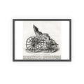 Old Carriage of French or Flemish Pattern. Vintage Carriage Print Poster with Wooden Frame — Antique Transportation Wall Art