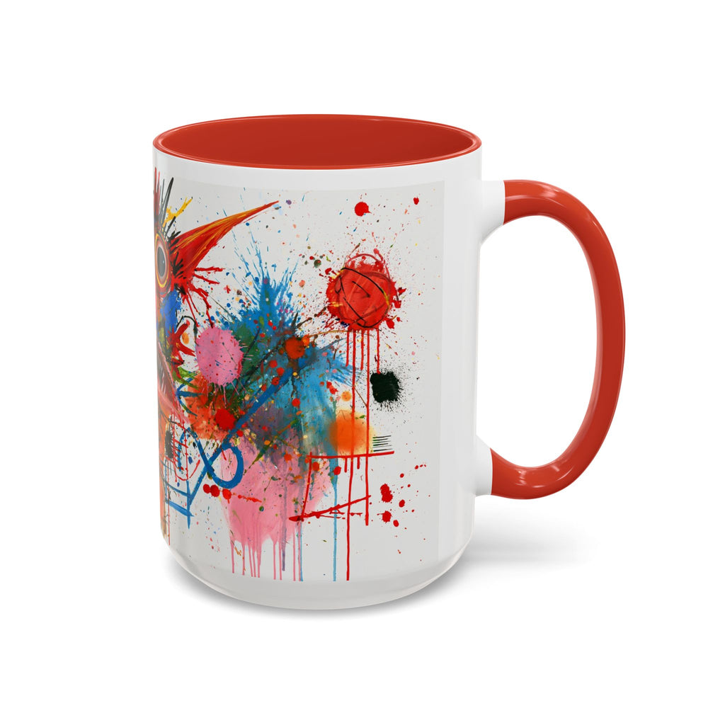 Colorful Abstract Monster Coffee Mug — Vibrant Art Accent Mug (11/15 oz)