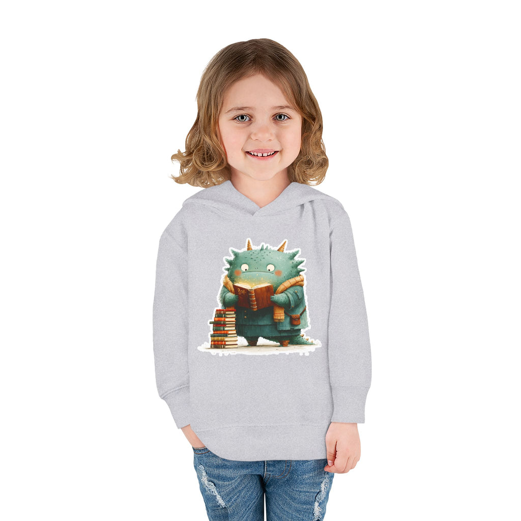 Toddler Hoodie — Cute Reading Monster Graphic Pullover