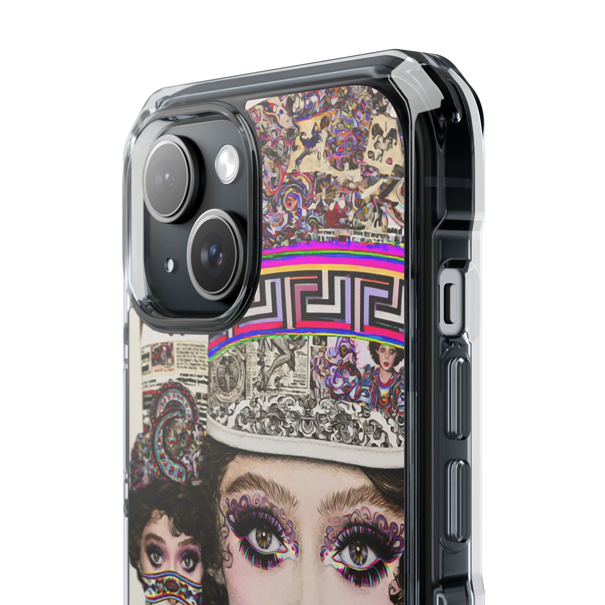 Drag Queen Portrait Clear Magnetic Phone Case — Glam Makeup Art iPhone Cover