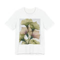 Floral Ginkgo Print T‑Shirt — Soft Botanical Art Tee