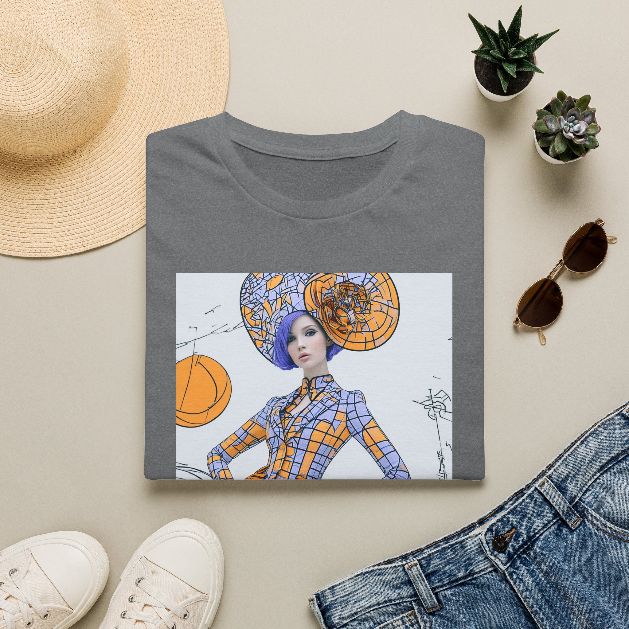 Art Nouveau Pumpkin Fashion T‑Shirt — Stylish Halloween Costume Tee