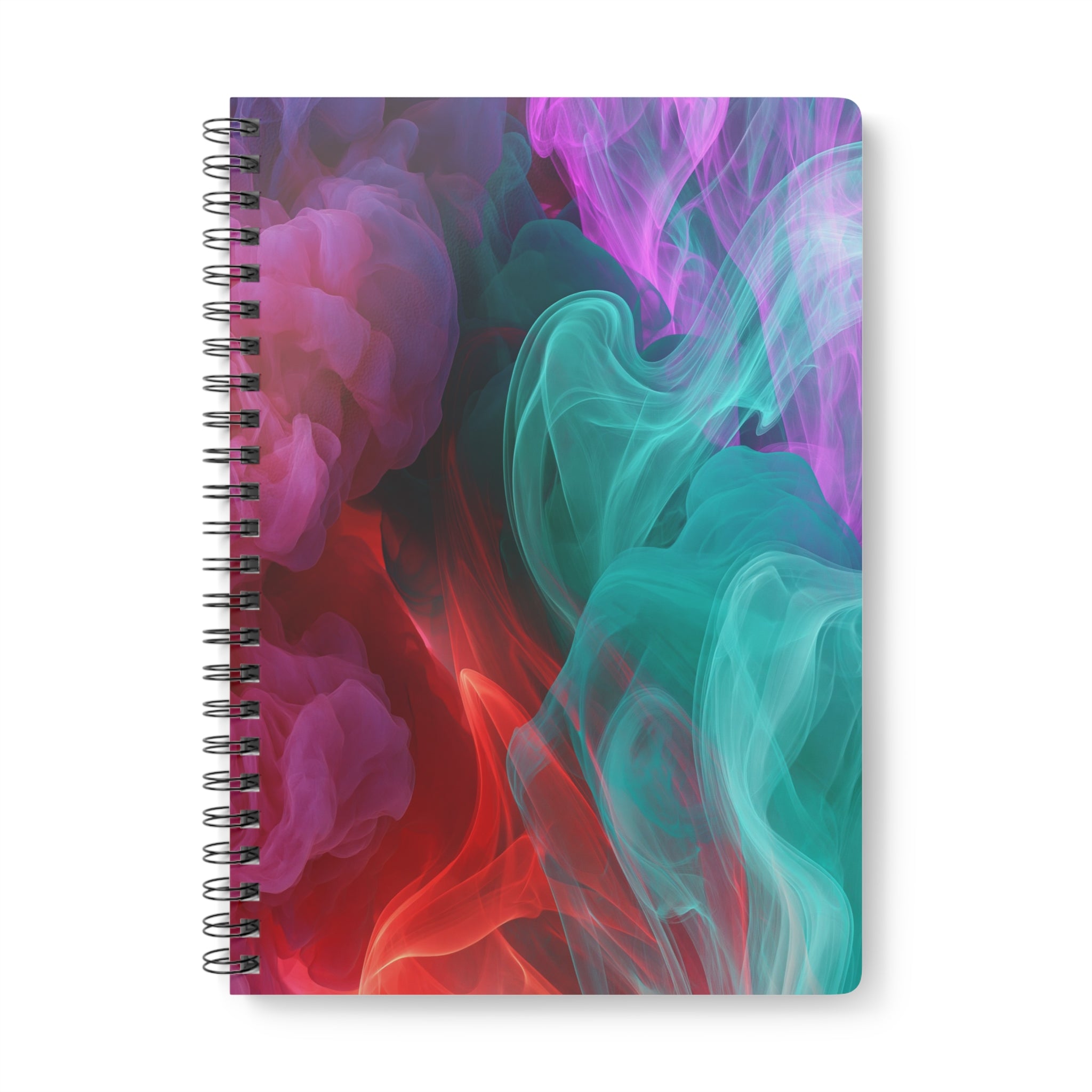 A5 Wirobound Notebook — Colorful Smoke Abstract Journal