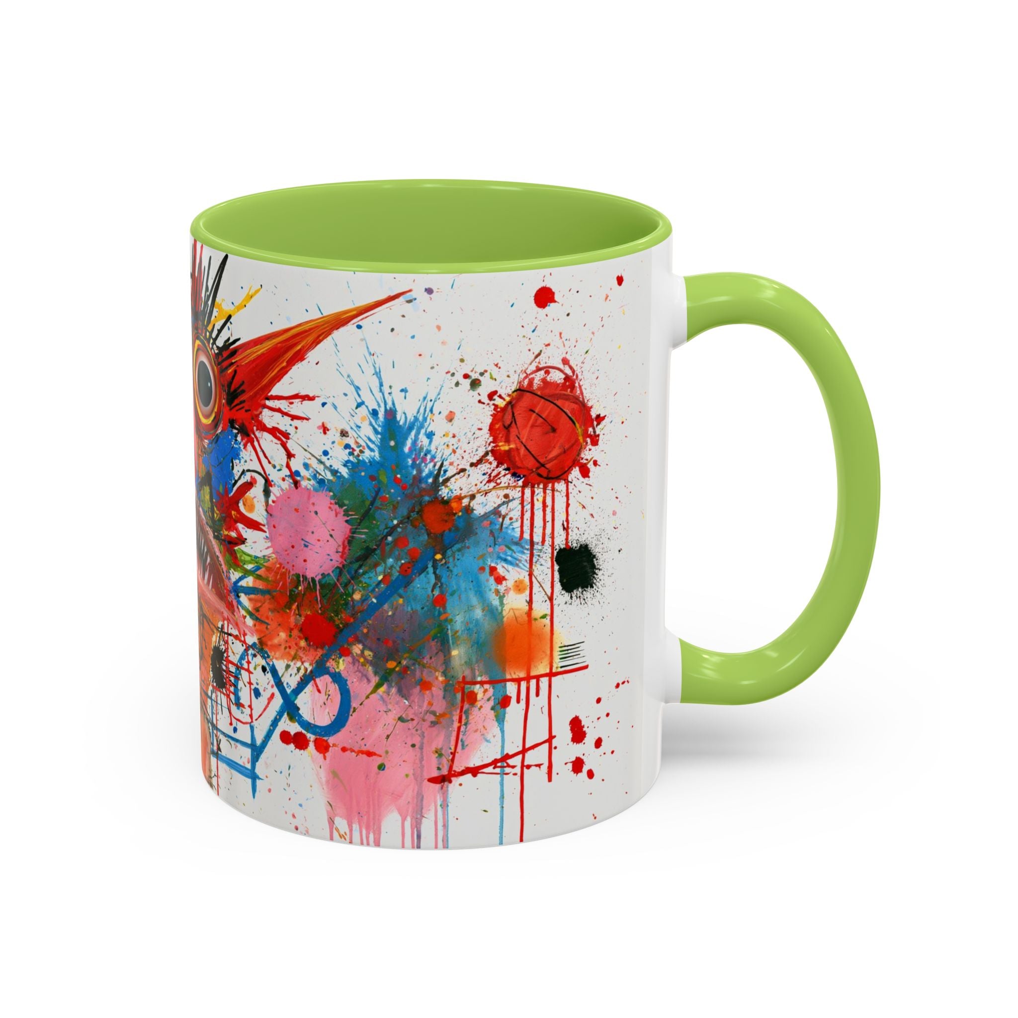 Colorful Abstract Monster Coffee Mug — Vibrant Art Accent Mug (11/15 oz)