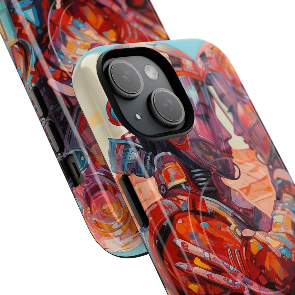Phone Case — Colorful Futuristic Astronauts Magnetic Tough Case
