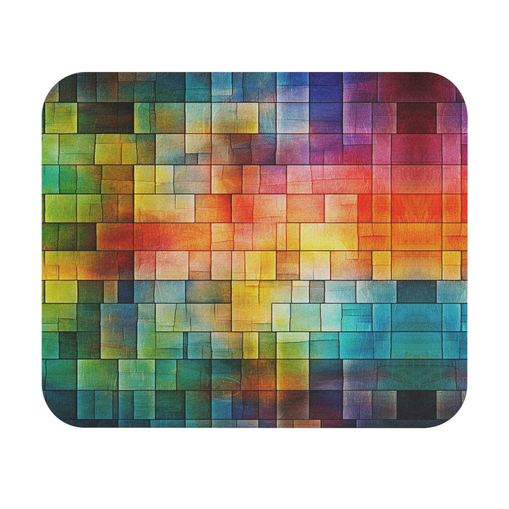 Colorful Mosaic Mouse Pad — Vibrant Geometric Desk Mat for Home & Office
