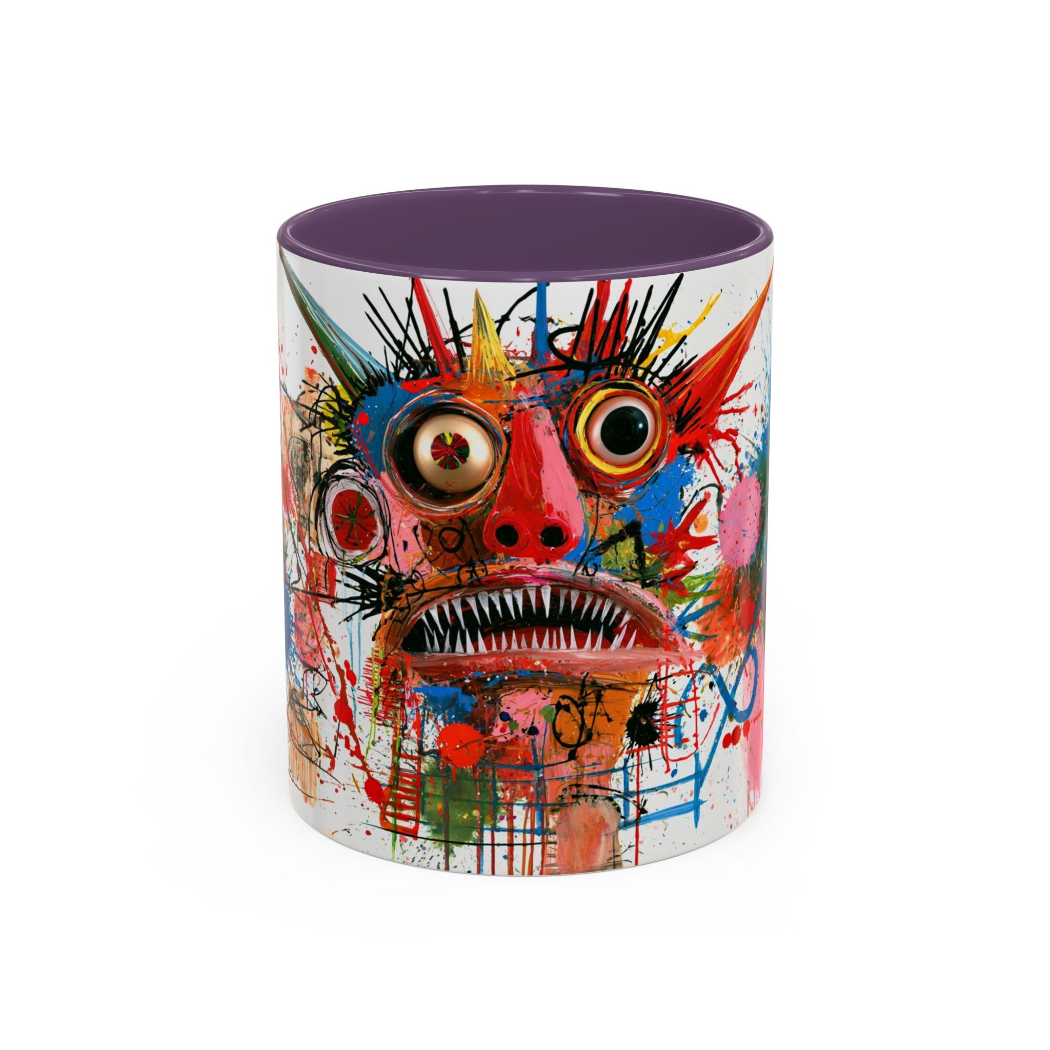 Colorful Abstract Monster Coffee Mug — Vibrant Art Accent Mug (11/15 oz)