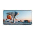 Surreal Desert Planets Desk Mat — Large Artistic Mouse Pad