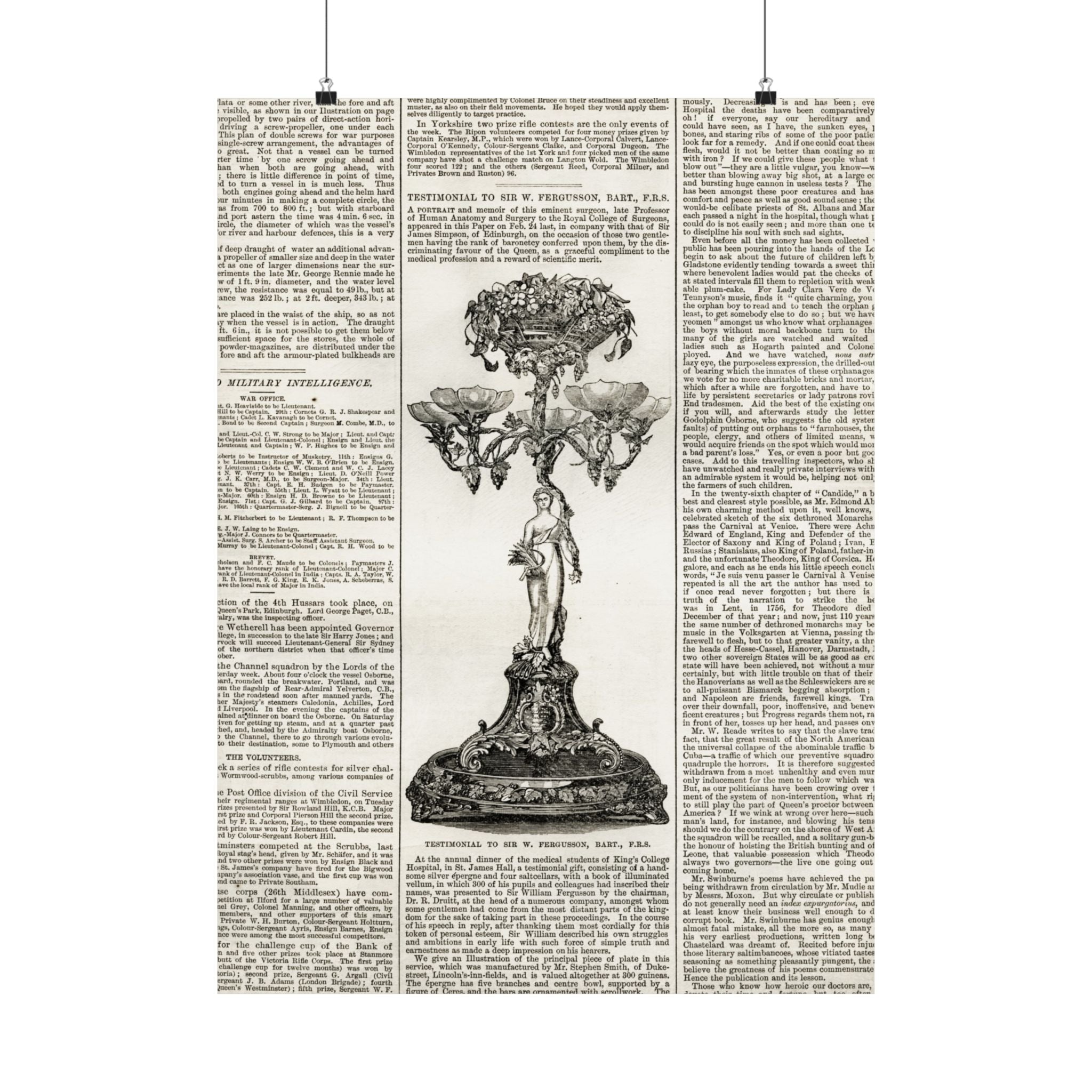 Vintage Botanical Dictionary Poster — Matte Vertical Wall Art