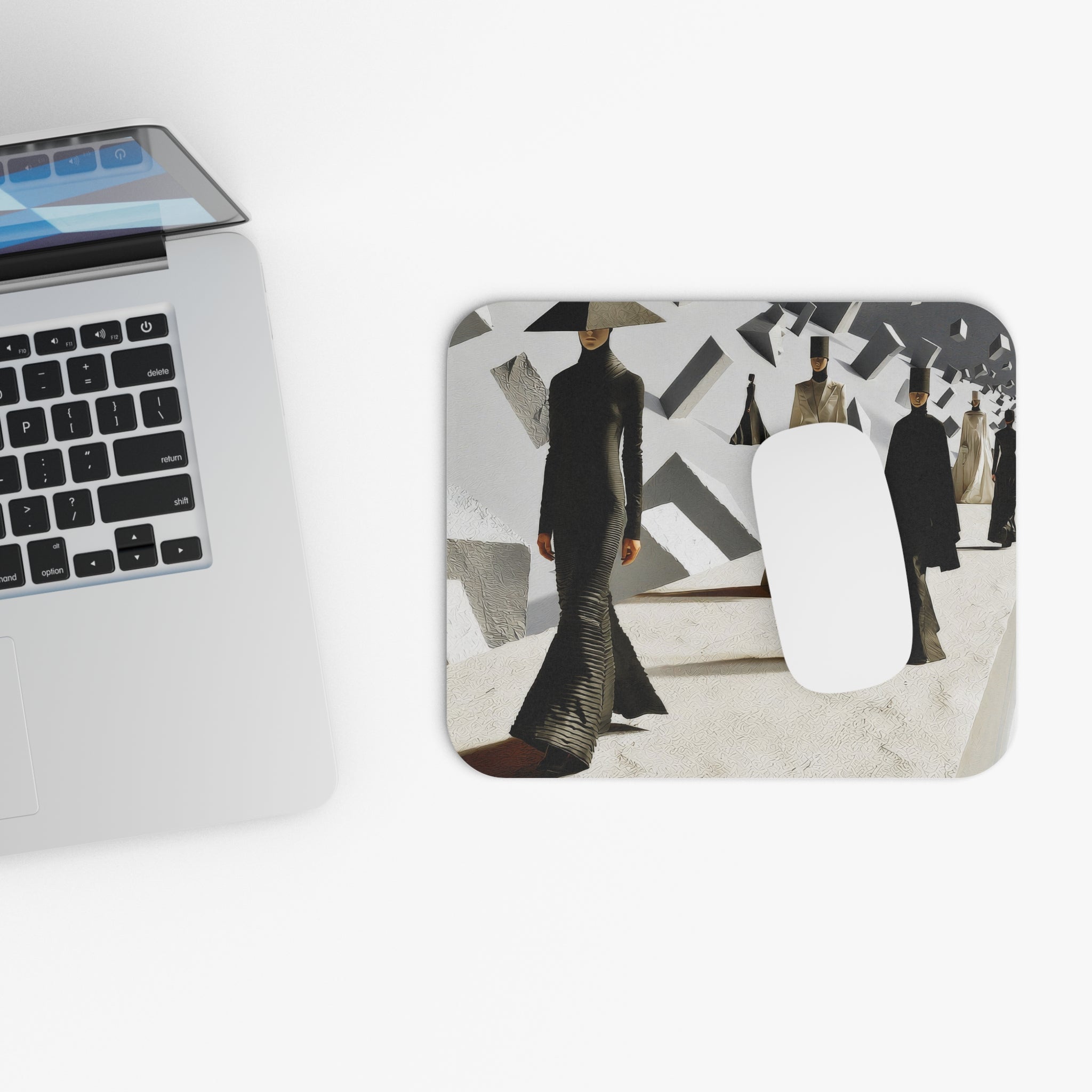 Avant-Garde Fashion Mouse Pad – Minimalist Runway Art Desk Mat