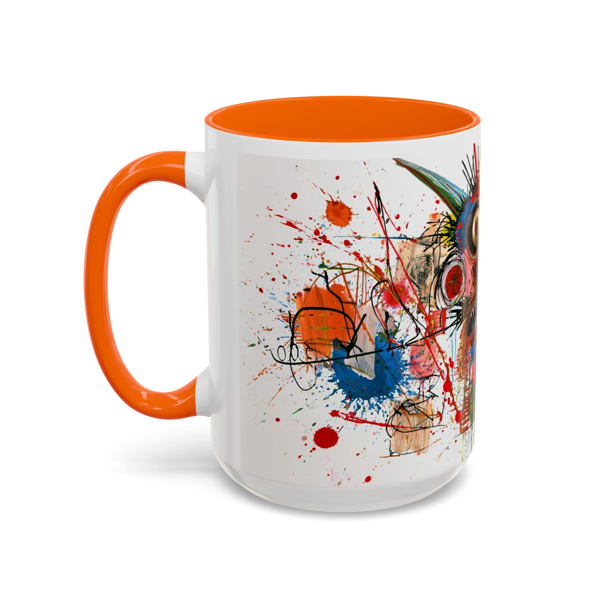 Colorful Abstract Monster Coffee Mug — Vibrant Art Accent Mug (11/15 oz)