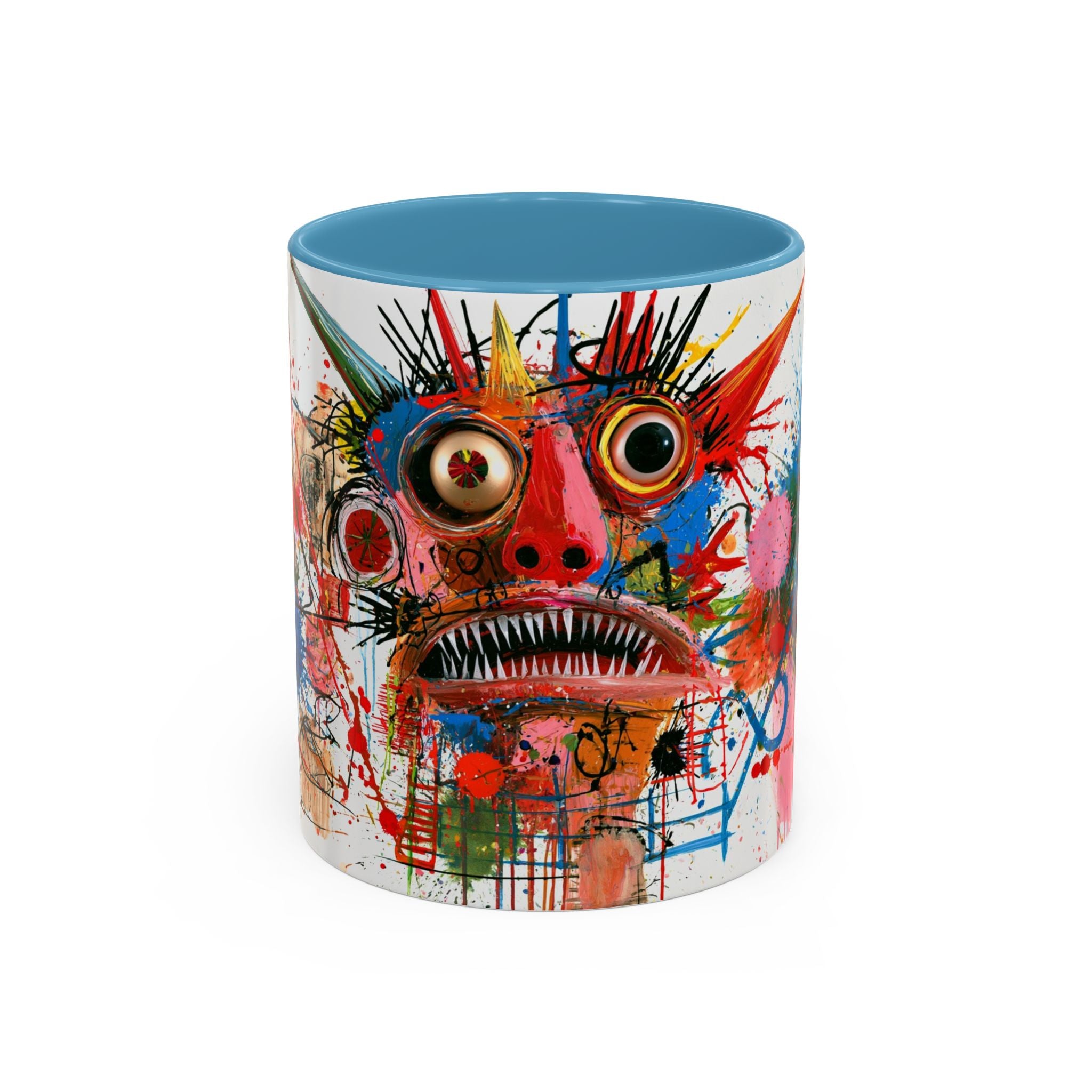 Colorful Abstract Monster Coffee Mug — Vibrant Art Accent Mug (11/15 oz)