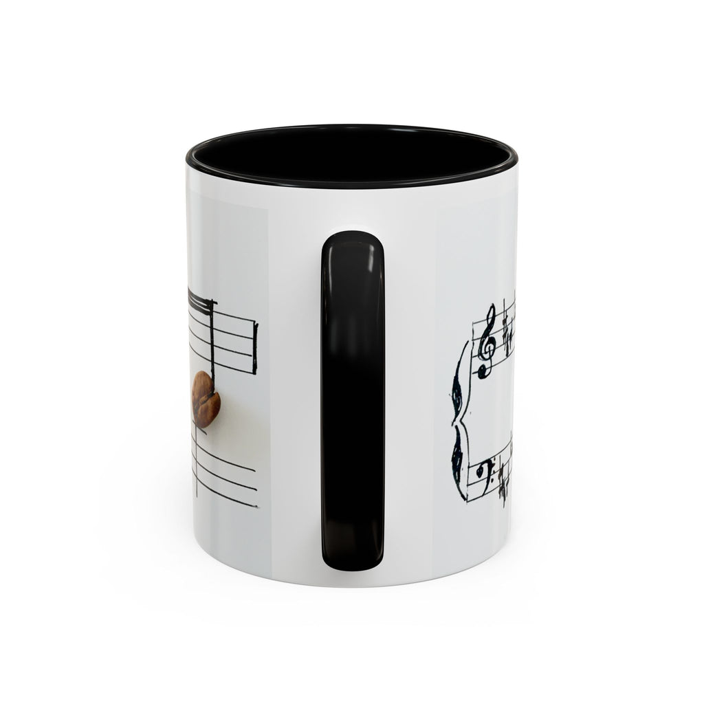 Coffee Lover Music Mug — "Love Coffee" Musical Notes Accent Mug (11/15 oz)